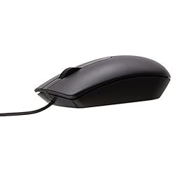 Alternative view of Dell MS116 Wired Optical Mouse - High Precision 1000DPI Sensor, USB Connectivity, Ergonomic Ambidextrous Design, Smooth Scrolling, Ideal for Office & Home Use - Black