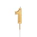 Produktbild LUTER Gold Glitzer Geburtstagskerzen Kerzen Geburtstag Birthday Candles Zahlenkerze Zahl 1 Kuchen Topper Dekoration für Party Kinder Erwachsene