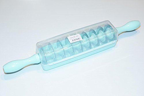 Ravioli Maultaschen Tortellini Manti Schneider Messer 9 Rädchen (Abstand der Messer/ Rädchen 2,5cm)/ Edelstahl rostfrei/ robuste Kunststoffgriffe/ Gesamtlänge mit Griffen 42 cm - 3