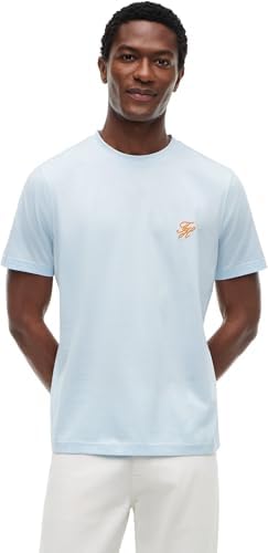 Tommy Hilfiger Uomo T-Shirt Maniche Corte Script Monogram in Cotone, Blu (Keepsake Blue), XL