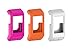 Produktbild chofit Silikon Sleeve Schutzfolie Ersatz für Garmin vivoactive HR, Smart Watch Strap-Cover, Sleeve Fall (3er Pack, 5er Pack, 10er Pack) für vivoactive HR, Pink&Orange&White