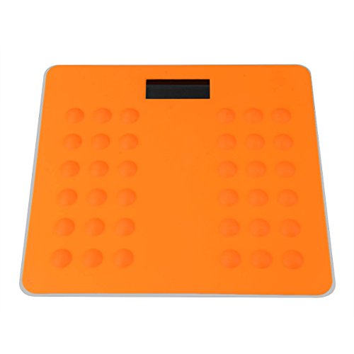 Silikon Anti Rutsch Design Digitale Personenwaage Kinderwaage in Orange Deallink Sicherheits Glas LED Badwaage Fußwaage bis 150 KG / 330 LB - 9