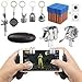 Produktbild ea EAONE Mobile Game Controller, 2-in-1-Gamepad-Joysticks Sensitive Shoot Aim Fire-Trigger mit 5 Schlüsselanhänger für PUBG PUBG / Knives Out / Rules Survival Für iOS und Android