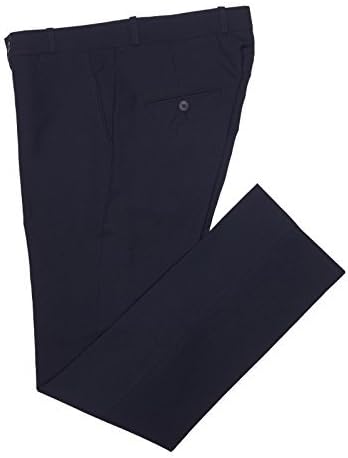 Men's Classic Retro Sta Press Slim Fit Flat Fronted Trousers Tonic Two Tone 2 Tone 60s 70s MOD Pants (Navy, 40" Waist)