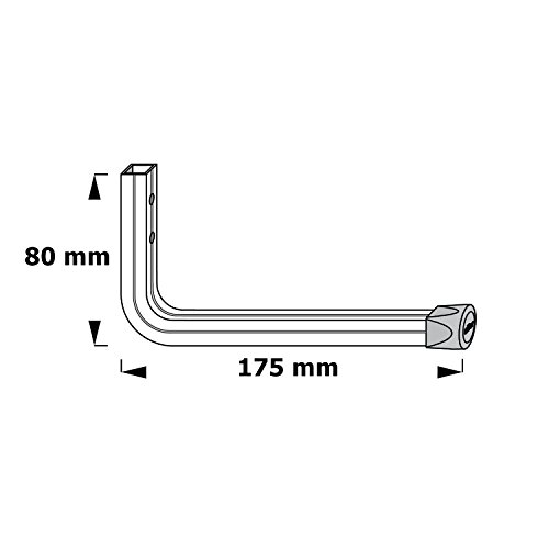 10 Stk. GedoTec® Wandhaken Stahlhaken Montagehaken Stahl verzinkt | 175 x 80 mm | Metallhaken Tragkraft 30 kg | Universalhaken – Kellerhaken oder Garagenhaken uvm. | verstärkte Ausführung mit Quadratrohr | Markenqualität für Ihren Wohnbereich - 4