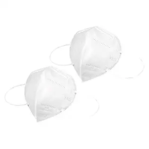 Hopscotch Unisex KN95 Mask (Pack of 2) in White Colour