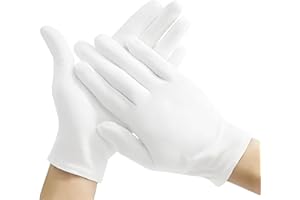 DEMASIADO 2 Pairs 100% Cotton Moisturising and Protective Gloves Cotton Gloves for Eczema & Dry Hands,
