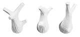 Lieferumfang: 3 Haken im Set Capventure Wandhaken Garderobenhaken Haken \'Zweige\' 3er Set weiß \'3 Little Twigs\'