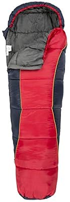 Trespass Sac de Couchage Unisexe pour Enfant 3 Saisons Garnissage en Fibre Creuse Rouge 170 x 65 x 45 cm Taille Unique