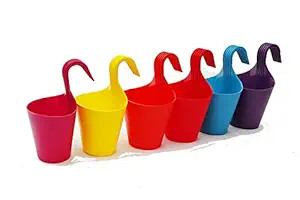 BIO BLOOMS AGRO INDIA PRIVATE LIMITED Plastic Pot, Multicolour, 13x23x12 cm, 4 Set