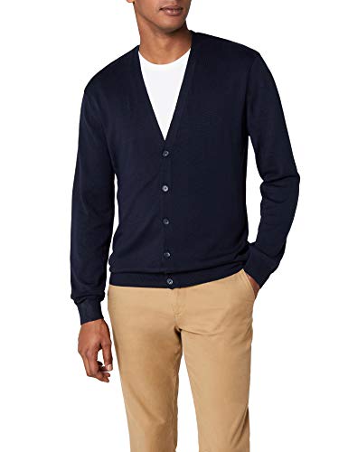 Henbury Mens Lightweight V Cardigan Chaqueta Punto, Azul (Navy), XX-Large para Hombre