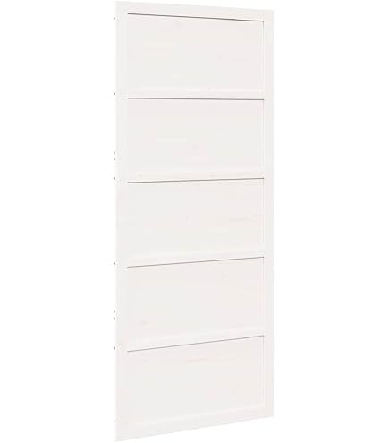 Porta A Scomparsa In Legno Di Pino Massello 80x208 Cm - Finitura Rustica Marrone, Binario 200 Cm, Per Interni