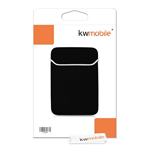 kwmobile Laptoptasche Neopren Sleeve für 12,5″ 13″ 13,3″ Laptop / Ultrabook – Notebook Tasche Schutzhülle Laptop Case Hülle in Schwarz – z.B. geeignet für Apple, Samsung, Lenovo, Asus - 6