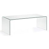 mesa centro cristal curvado Medidas: ancho 110 cm, fondo 55 cm, alto 35 cm