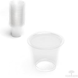 Paquete de cien vasos de bebidas bio y desechable