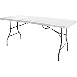 Ldk Garden 82740 - Mesa plegable para camping, 180 x 70 x 74 cm, color blanco