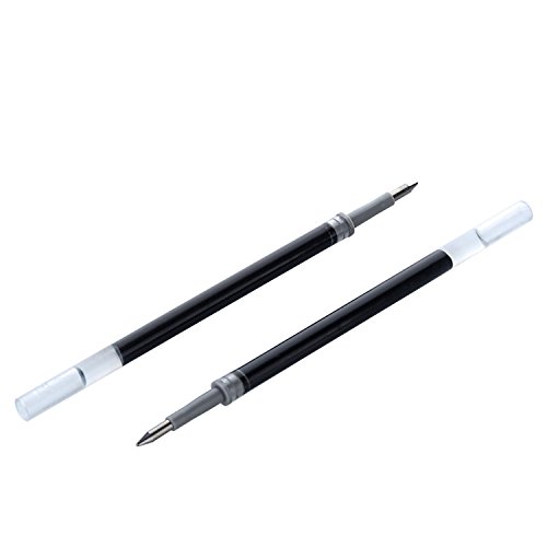 Liamoo Präziser Eingabestift mit Kugelschreiber und Deckel 2 Stück Schwarz + Silber + Touchminen + Schreibminen - 6