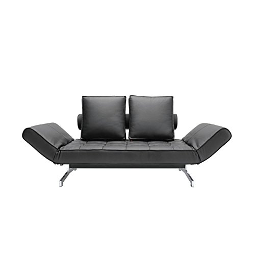 Preisvergleich Produktbild INNOVATION Istyle Schlafsofa Ghia (Bezug: Textilleder schwarz)