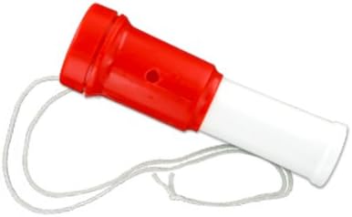 Supporter Air Horn Reusable Does Not Require Pressurised Aerosol Only Need to Blow through Small Side Aperture with Strap for Easy Carrying, Red / White, Super_King
