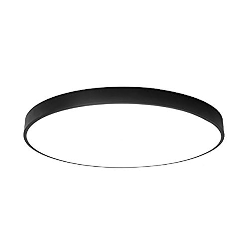 Preisvergleich Produktbild Lichtssrr Deckenleuchte Ultra-dünne LED Deckenleuchte Deckenleuchte Wohnzimmer Kronleuchter Deckenleuchte Moderne Deckenleuchte Ganglampe Schlafzimmerlampe Hoch 5 cm weißes Licht ( Color : Schwarz-40cm 26W )