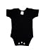 BabywearUK Body Vest Env Neck Short Sleeved - Black - 3-6 months - British Made
