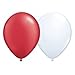 Produktbild DeCoArt... Set Preis Deko Dänemark Kanada Österreich Polen Schweiz Türkei 30 Luftballons je 15x rot und weiß ca 28 cm, 30 Ballonverschlüsse BV10 weiß und EIN Aufblasventil sowie Infoblatt