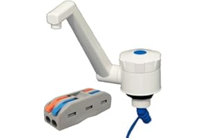 CR-MOESANCO® Kit rubinetto universale + connettore per caravan camper o barca (bianco)