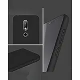 Premium Nokia 6.1 Plus Case - Shock Proof Protective Soft Transparent Back Cover for Nokia 6 Plus Bumper Corners with Air Cushion Crystal Clear Back Case (Black)