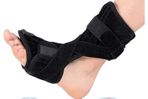DOACT Plantar Fasciitis Night Splint, Orthotic Support Brace, Drop Foot Strap and Compression Socks with Day Massage Ball Kit Men and Women for Achilles Tendonitis, with Adjustable Straps for Pain Relief