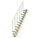 Produktbild DOLLE Mittelholmtreppe Berlin  Nebentreppe  Geschosshöhe 203-247 cm  10 Stufen / 11 Steigungen Eiche Leimholz lackiert  ohne Geländer  Unterkonstruktion in grau  Breite 64 cm