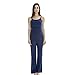 Bearsland Maternity Women's 3 Pieces Set Maternity Nursing Pajamas Blue UK Size X-Large