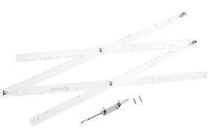 Lamala Righello pieghevole in scala da 50 cm, pantografo, copia Rluer, strumento per ingrandire il disegno