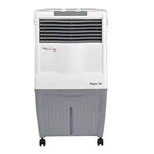 McCoy MAJOR 34L 34 Ltrs Honey Comb Air Cooler without Remote Control (White/Grey)