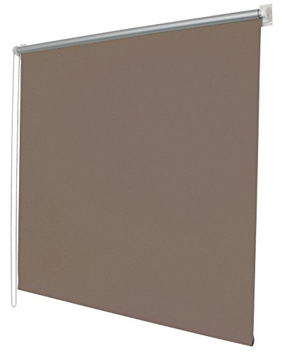 Thermo Seitenzugrollo Klemmfix Kettenzug Rollo , 70x150, Schoko Easyfix mit Thermobeschichtung energie sparend Metallkette, 62400