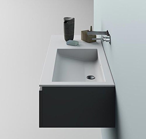 Planit Planivit Washbasins bathroom top with built-in bowl in Corian Glacier PLANIVIT 1