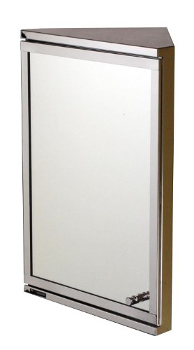 Hochwertiger Designer Eckspiegelschrank Maße: 190*300*450-Spiegel und Rahmen gesamt: ca. 325 x 450 x 190 mm (B x H x T)Material Spiegel: Kristallglas Material Schrank: hochglanzpoliertes Edelstahl (sehr edel)-