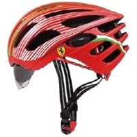 Casco con protección de sol de Ferrari 2 colores rojo y negro, rojo