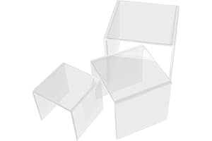 Danieli Store - Kit de 3 Expositores de Metacrilato para Colecciones. Expositor de Acrílico Transparente para Hostelería y Banquetes. Ideal como Soporte de Exhibición para Figuras y Colecciones