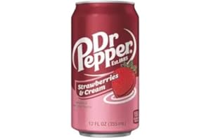 · CANDYBOX · Boisson gazeuse Dr Pepper - American Candy - Boissons gazeuses - Canettes de boissons - Boissons de fête - Saveur Fraise Cream Soda - 355ml 1 pièce