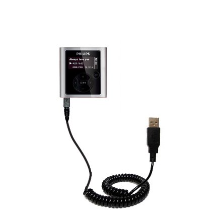 USB Coiled Data and Charge Cable Review for Philips GoGear SA1948/37 with Special TipExchange