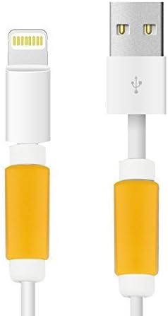 BUTEFO 2 Pieces Charging Cable Protector Saver Lightning Saver Protective For iPhone 5 ,5s ,6 ,6S, 6 Plus (Orange)