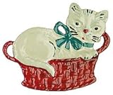  Zinnfigur Katze im Korb
