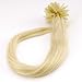stock 18inch Remy Human Pre Bonded Nail U Tip Keratin Glue Hair Extension 100s 50g color 613 lightest blonde Bleach blonde