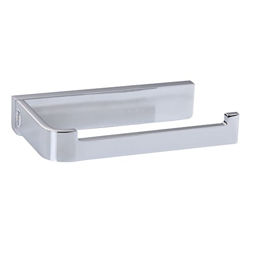 Fuloon Toilettenpapierhalter Badezimmer Papierhalter Chrom-Finish Wandmontierte Toilet Paper Holder Toilettenpapierrollenhalter