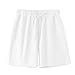 Produktbild Karinao Herren Sommer Fashion Cargo-Shorts kurz Cargo Hose Leinen Baumwolle Größe elastisch Sport-beiläufige Freizeithose Arbeitshose (3XL,Weiß)