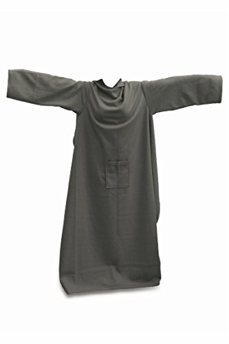 Galileo Casa 2418343 Couverture Manches, Polaire, Gris foncé, Simple, 130 x 170 x 0,1 cm