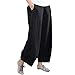 Produktbild LUCKYCAT Damen Hosen/Leinenhose Leinen bequemer Schnitt Gummibund Sommerhosen Damen Gummizug Locker Leinenhose Plus Größe Leinen Freizeithose Hosenrock Haremshose Yogahose Hose mit Weitem Bein