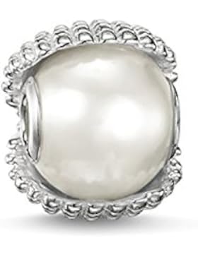 Thomas Sabo Damen-Bead Schatz des Ozeans Karma Beads 925 Sterling Silber Süßwasserzucht-Perle weiß K0151-082-14