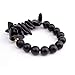 Produktbild ZUXIANWANG Armband Individualität Frauen Armbänder Kupferverbindungen Exquisite Naturstein 10 mm Perlen elastische Armband für Frauen Schwarz