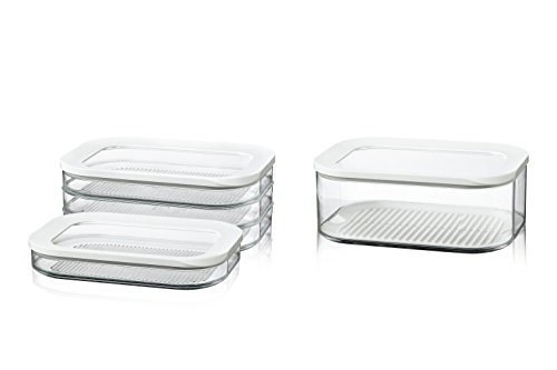 MEPAL ROS. Kühlschrankdose Käse 2000ml Modula weiß - 5